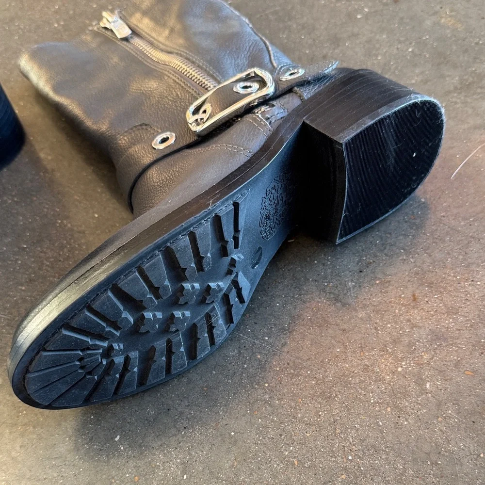 Vince Camuto Grey Leather Boots - Picture 3 of 8